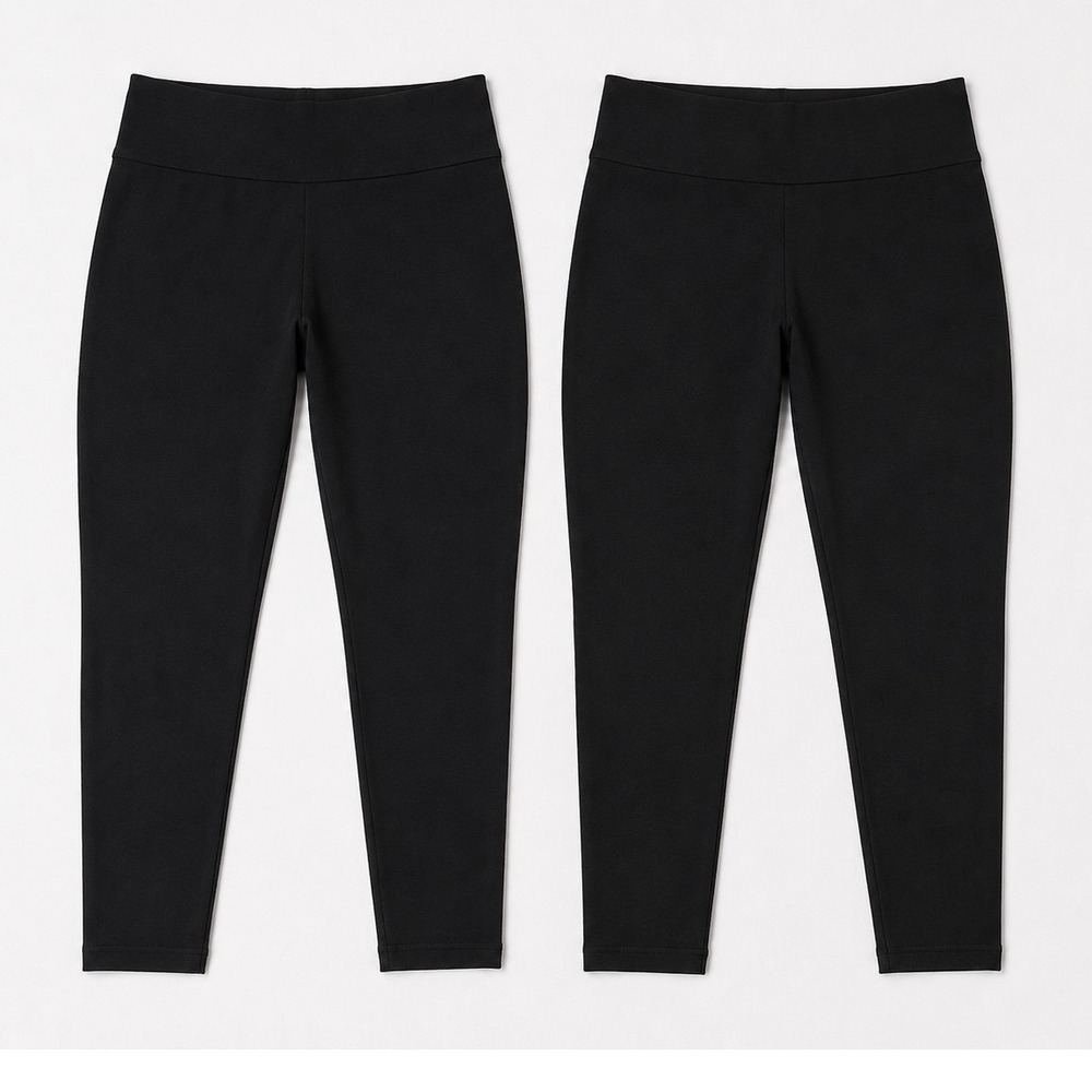 Torrid Black Basic Leggings Lot of 2 Plus Size 2 2X High Waisted Stretch Knit